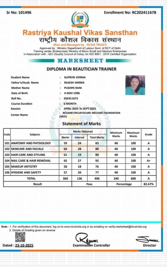 Supriya Certificate 01